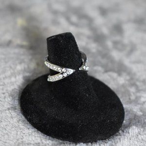 Steel By Design Stainless Steel Pave Ring Sz 7